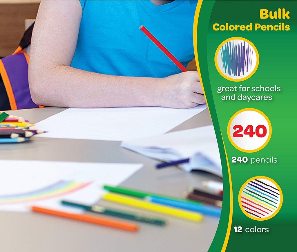 Crayola 240ct 12 Color Colored Pencil Classpack