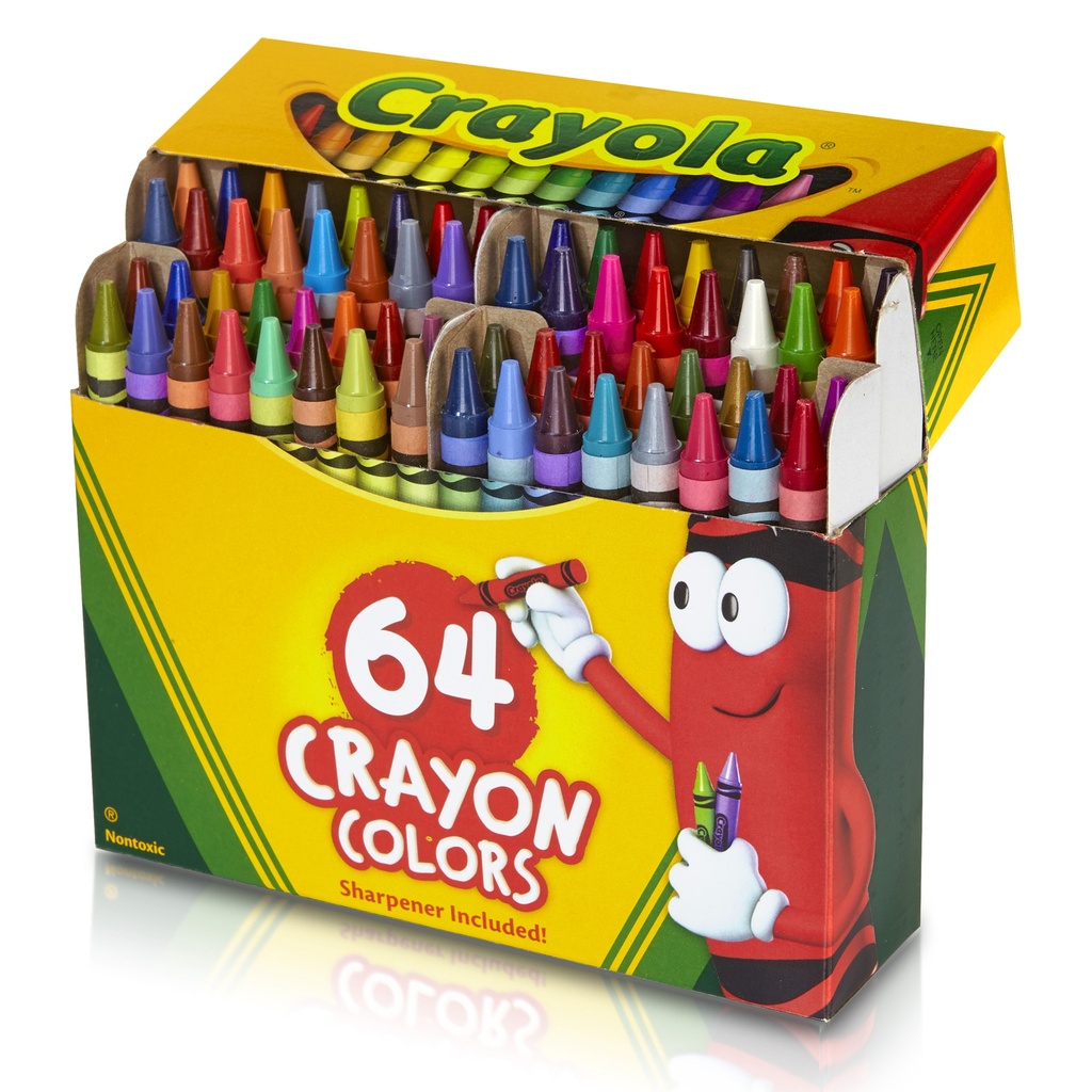 64 Regular Size Crayons 3ct