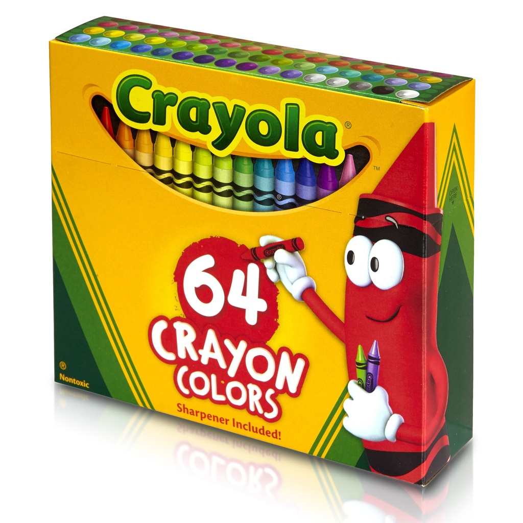 64 Regular Size Crayons 3ct