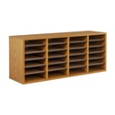 Oak 24 Compartment Literature Organizer