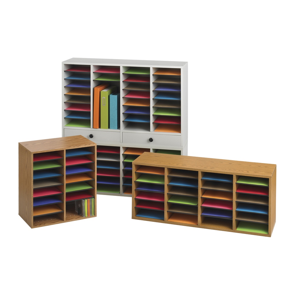 Oak 36 Shelf Literature Organizer