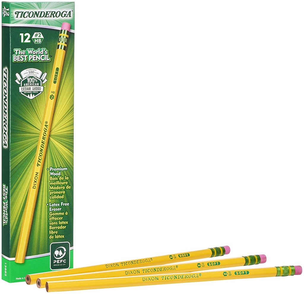 12ct No 2 Ticonderoga Pencils