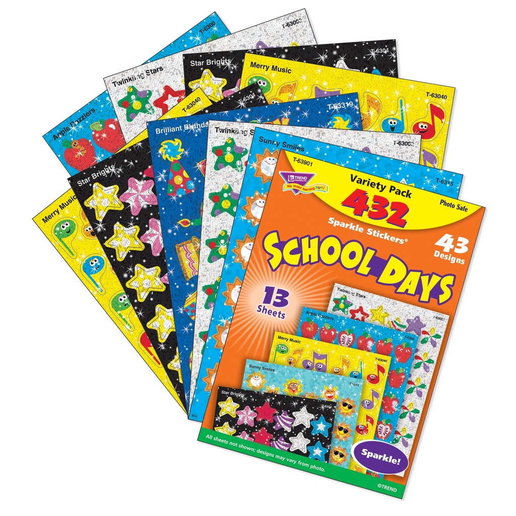 School Days Sparkle Stickers® School Days