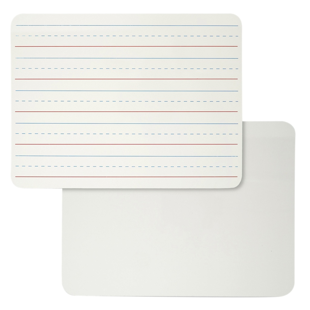Two Sided Plain/Lined Magnetic  9" x 12" Dry Erase Boards Pack of 3