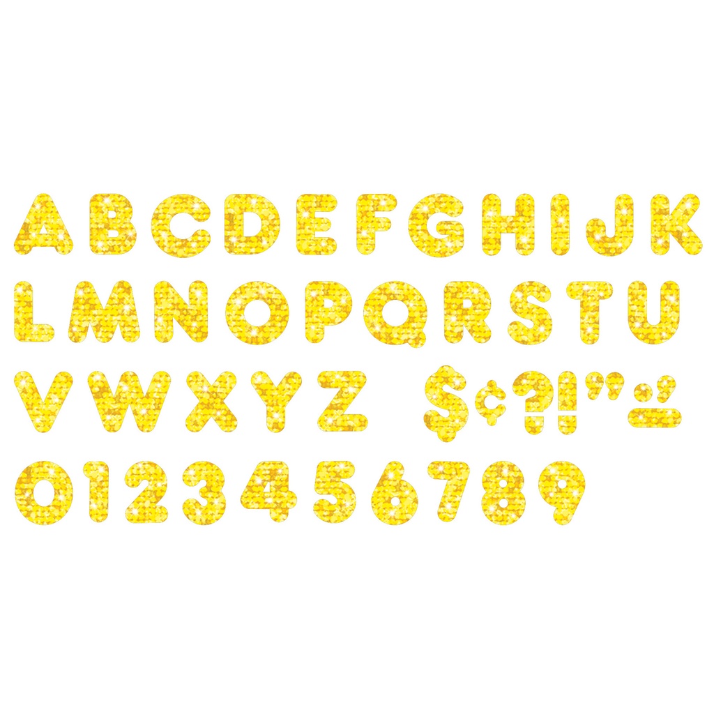 Yellow Sparkle 4" Casual UC Ready Letters®