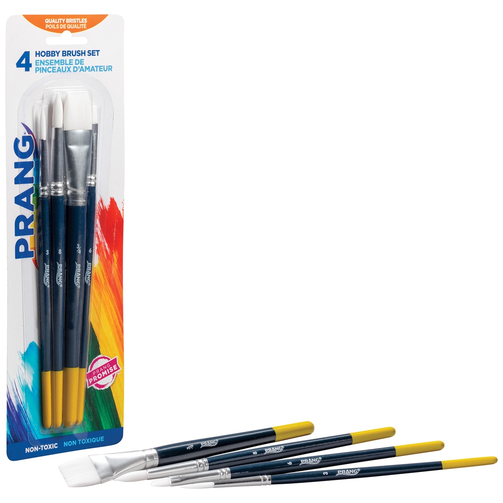 Assorted Hobby Paint Brush Set of 4