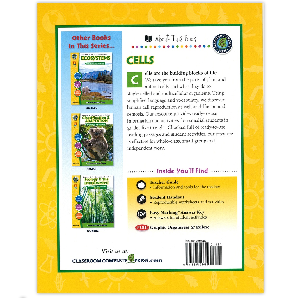 Cells Resource Book, Grades 5-8