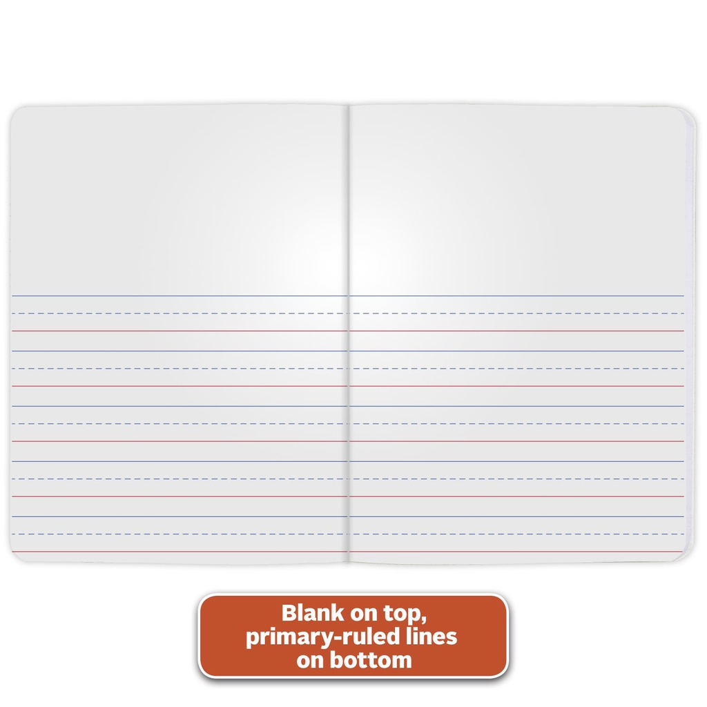 Primary Journal Half Page Ruled Pack of 6