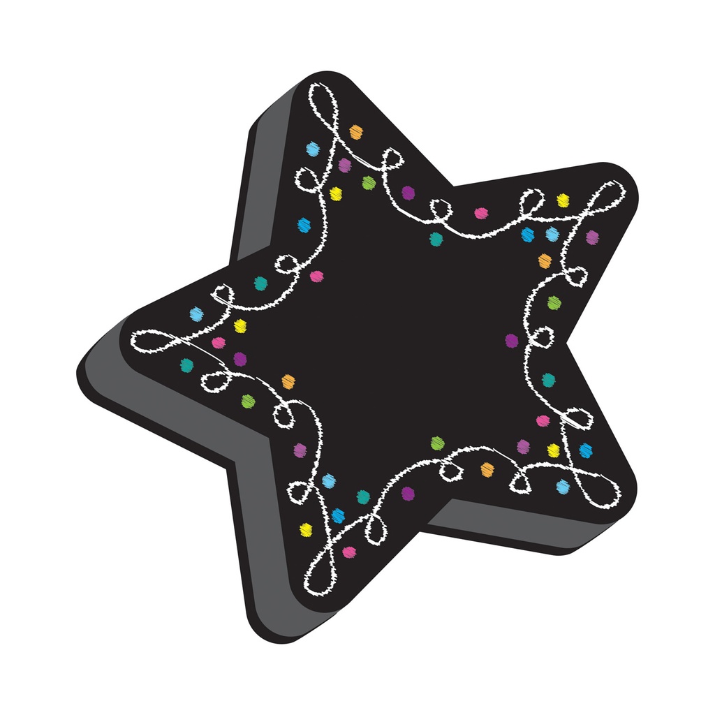 Star Chalk Magnetic Whiteboard Erasers 6ct