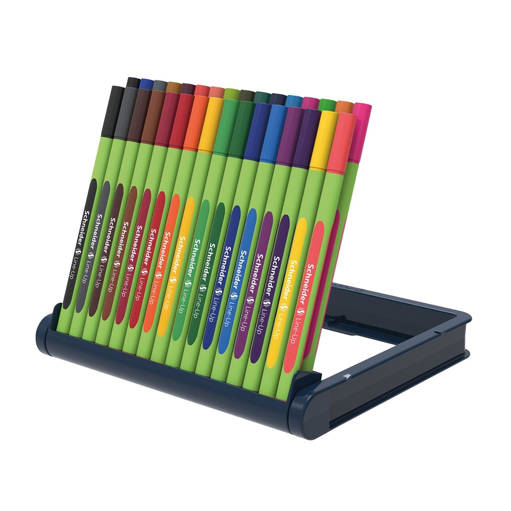Line-Up Fineliner Pens in 32 Assorted Colors Adjustable Case Stand 