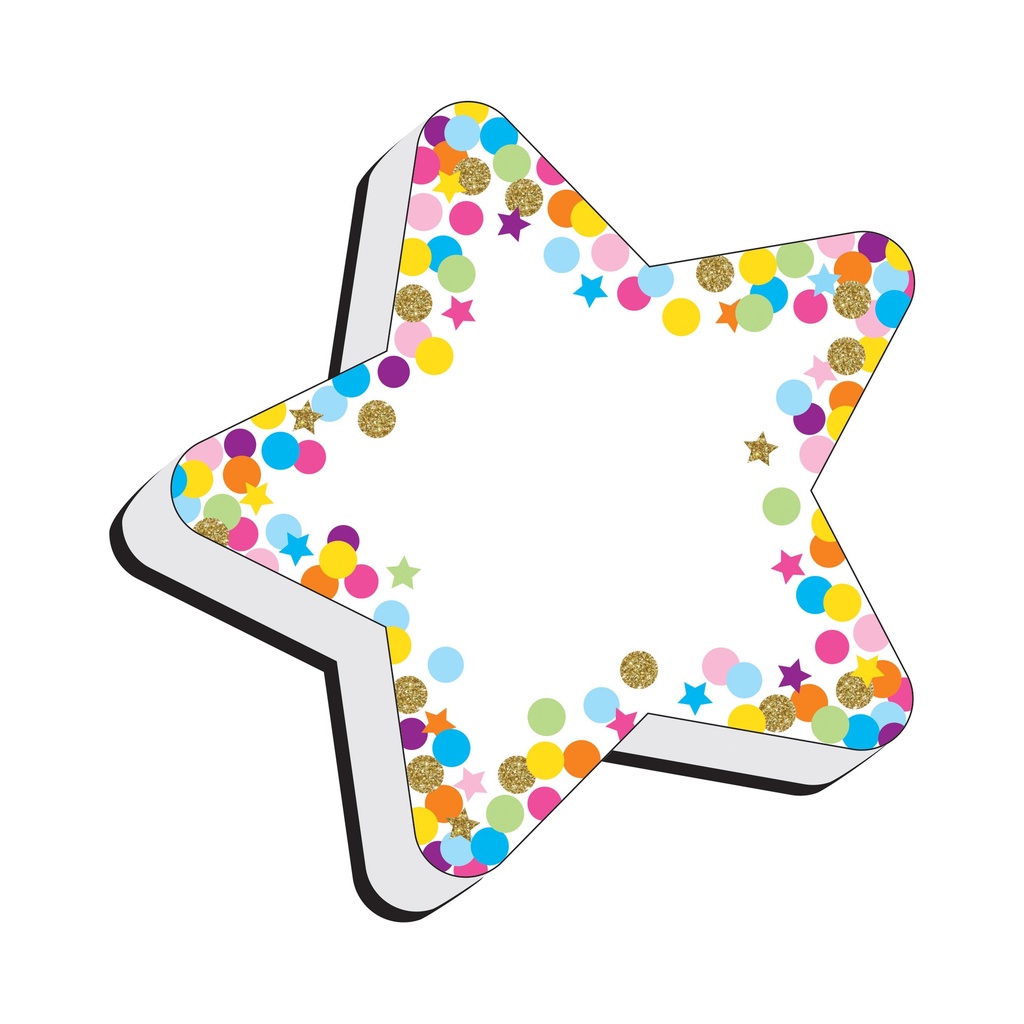 Star Confetti Magnetic Whiteboard Erasers 6ct