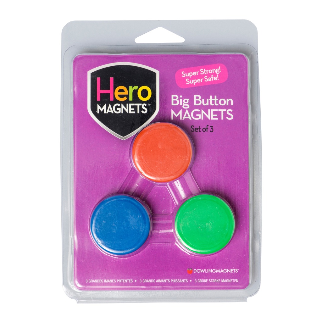 Big Button Hero Magnets 18ct