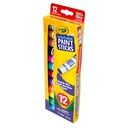 12 Color Washable Paint Sticks 2ct