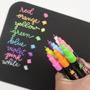 Bistro Extra Fine Tip Chalk Markers 4-Color Set: Fluorescent Pink, Blue, Green, Yellow