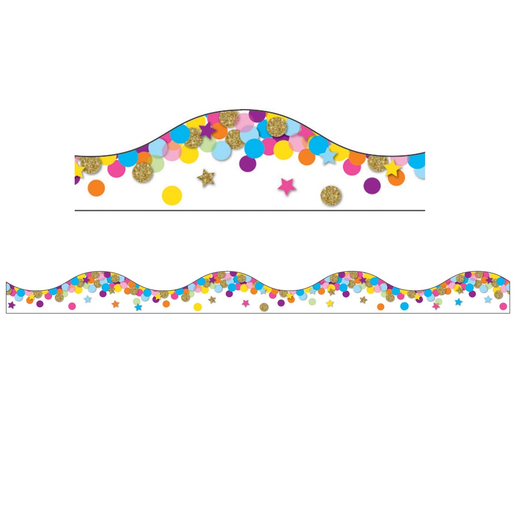 Confetti Magnetic Scallop Border 72 feet