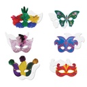 Assorted Mardi Gras Die-Cut Paper Masks 144ct