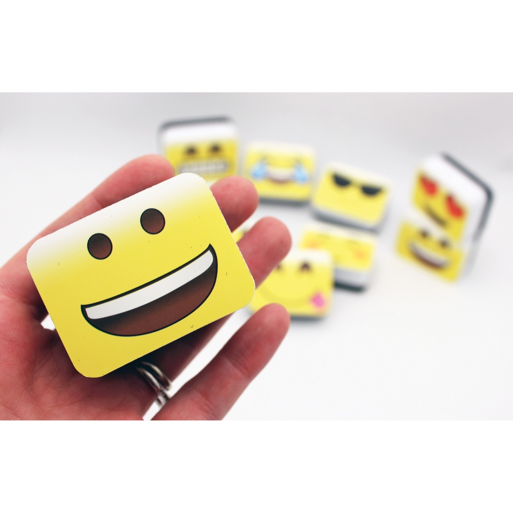 Emotions Icons Non-Magnetic Mini Whiteboard Erasers 30ct