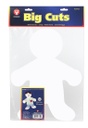 25ct White Big Kids Cut Outs