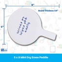 Mini 5" x 9" Dry Erase Answer Paddles Class Pack of 12