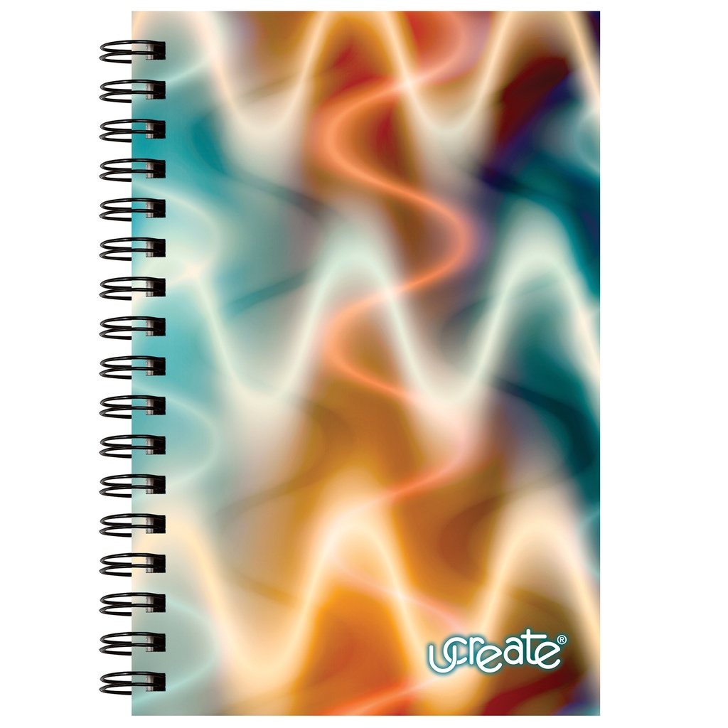 Neon Squiggles 9" x 6" Poly Sketch Book