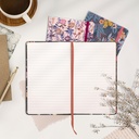 Cream Bloom Softcover Notebook with Pocket Pack 3