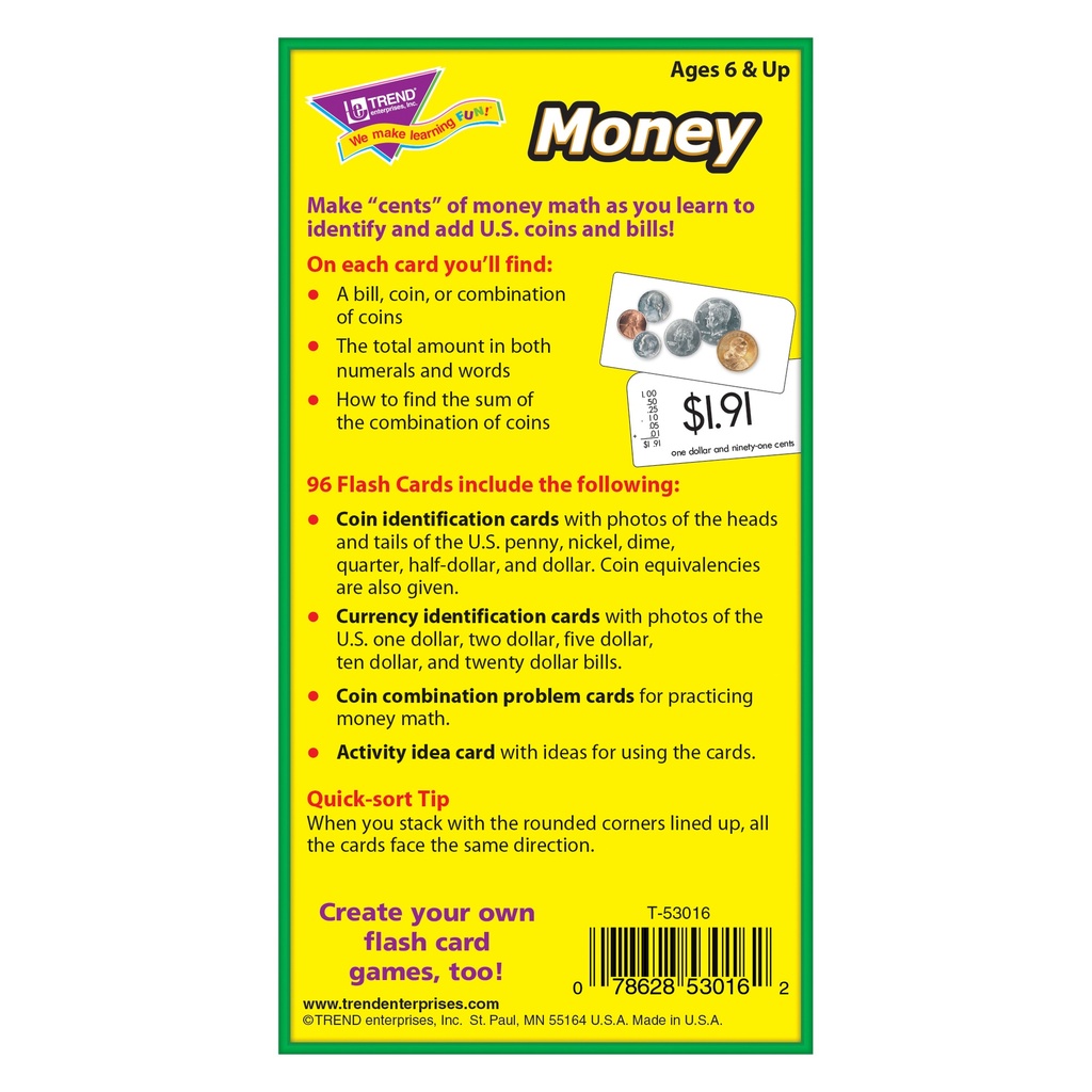 Money Skill Drill Flash Cards