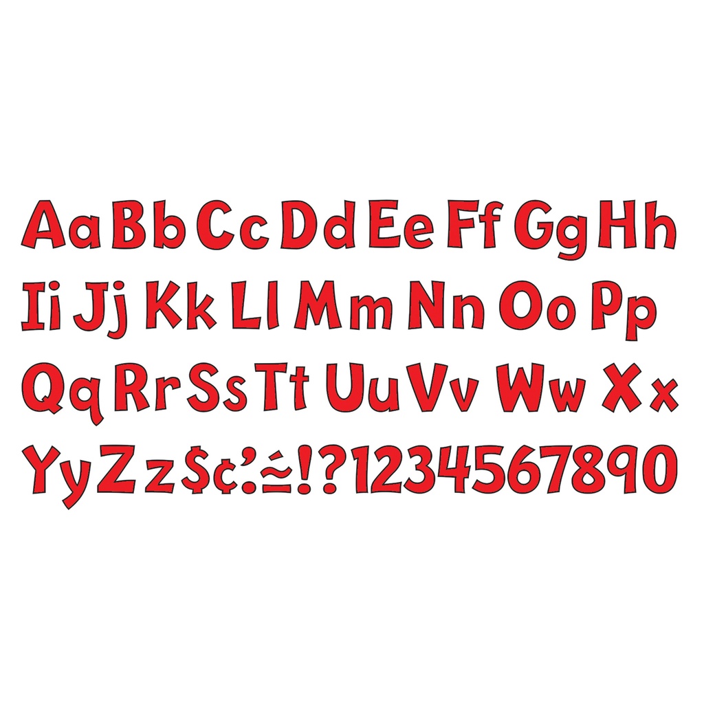 Red 4-Inch Playful Uppercase/Lowercase Combo Pack Ready Letters®