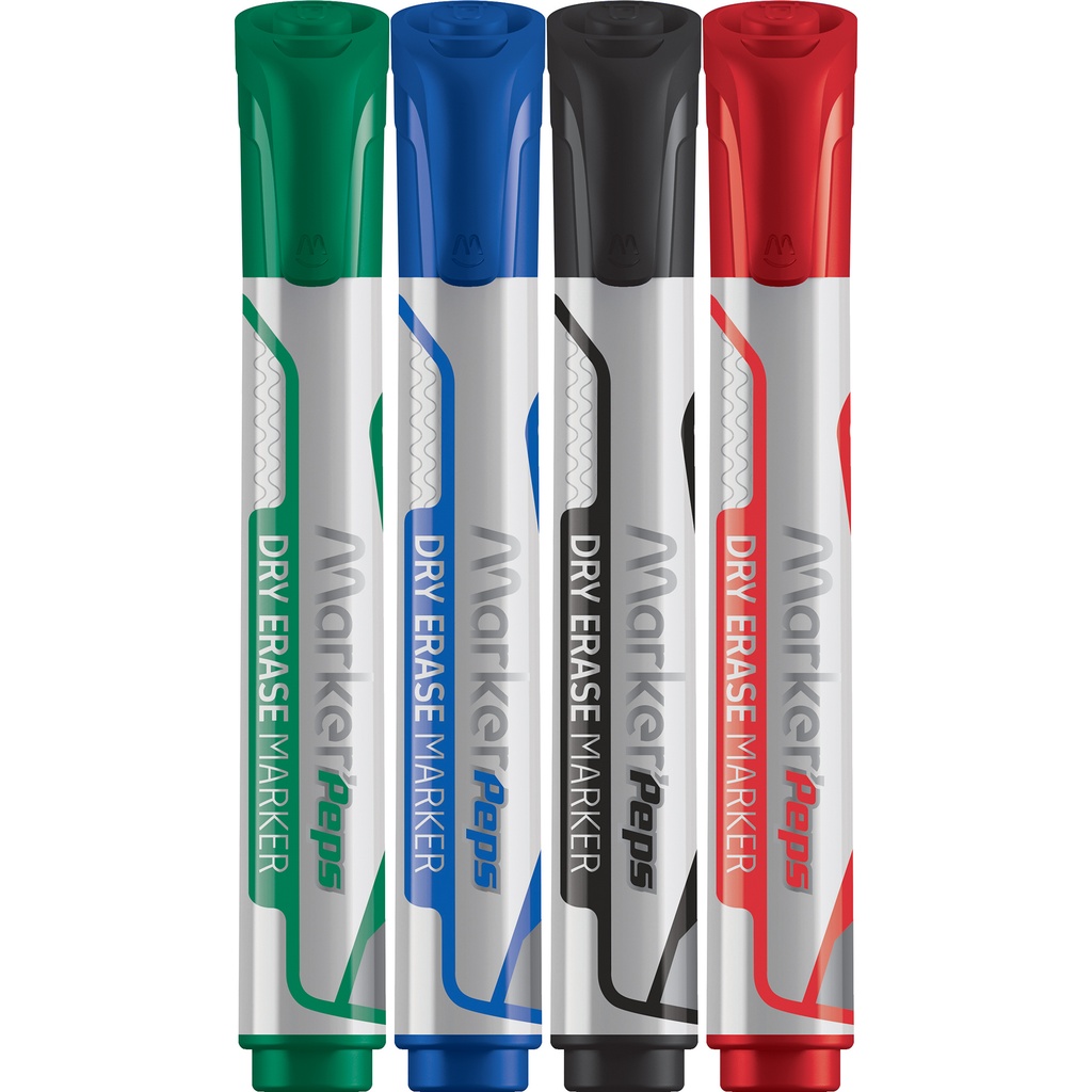 Marker'Peps Chisel Tip Dry Erase Jumbo Marker Pack of 4