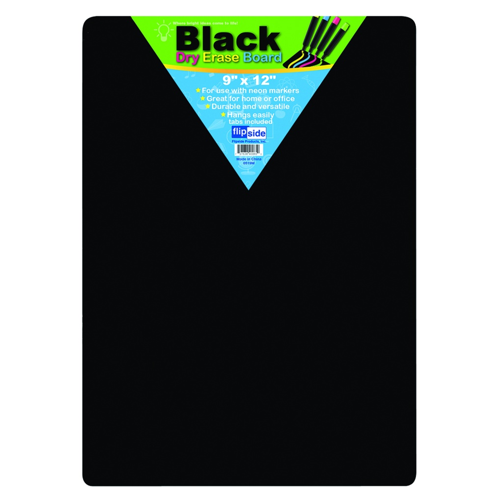 Black 9" x 12" Dry Erase Boards Pack of 4