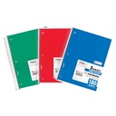 Spiral 5 Wide Ruled Subject Notebook Pack of 3