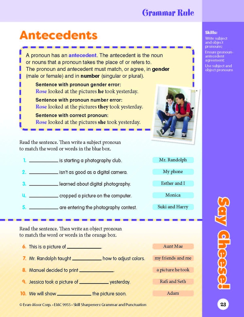 Skill Sharpeners Grammar and Punctuation Grade 5 Activity Book