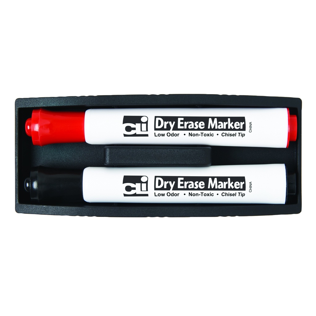 Magnetic Whiteboard Erasers w/2 Dry Erase Markers Pack of 6