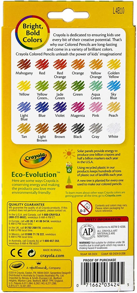 24ct Crayola Erasable Colored Pencils