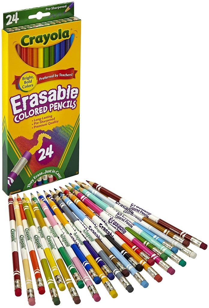 24ct Crayola Erasable Colored Pencils