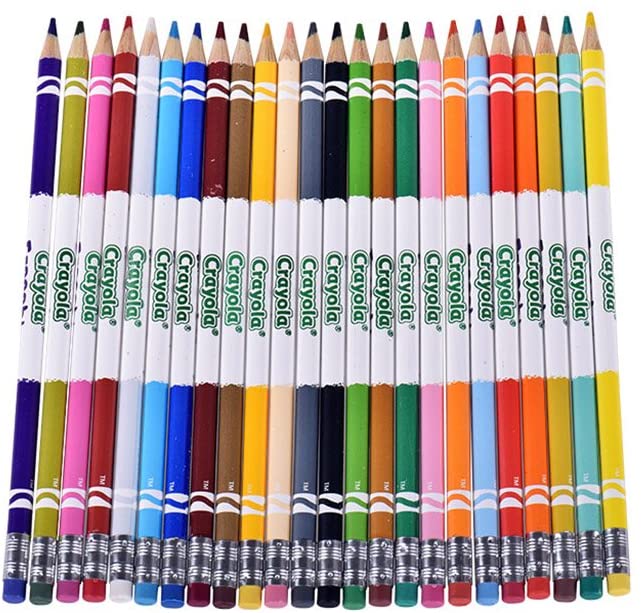 Crayola Erasable Colored Woodcase Pencils, 3.3 mm - 24 count