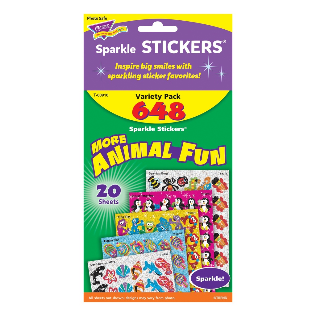 Animal Fun Sparkle Stickers® Variety Pack