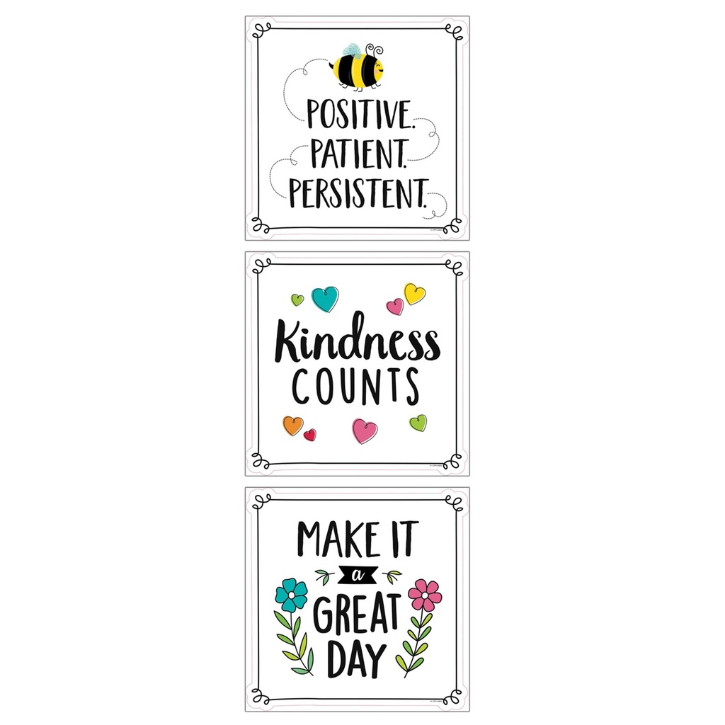Positive Mindset 10" Designer Cut-Outs, Pack of 12