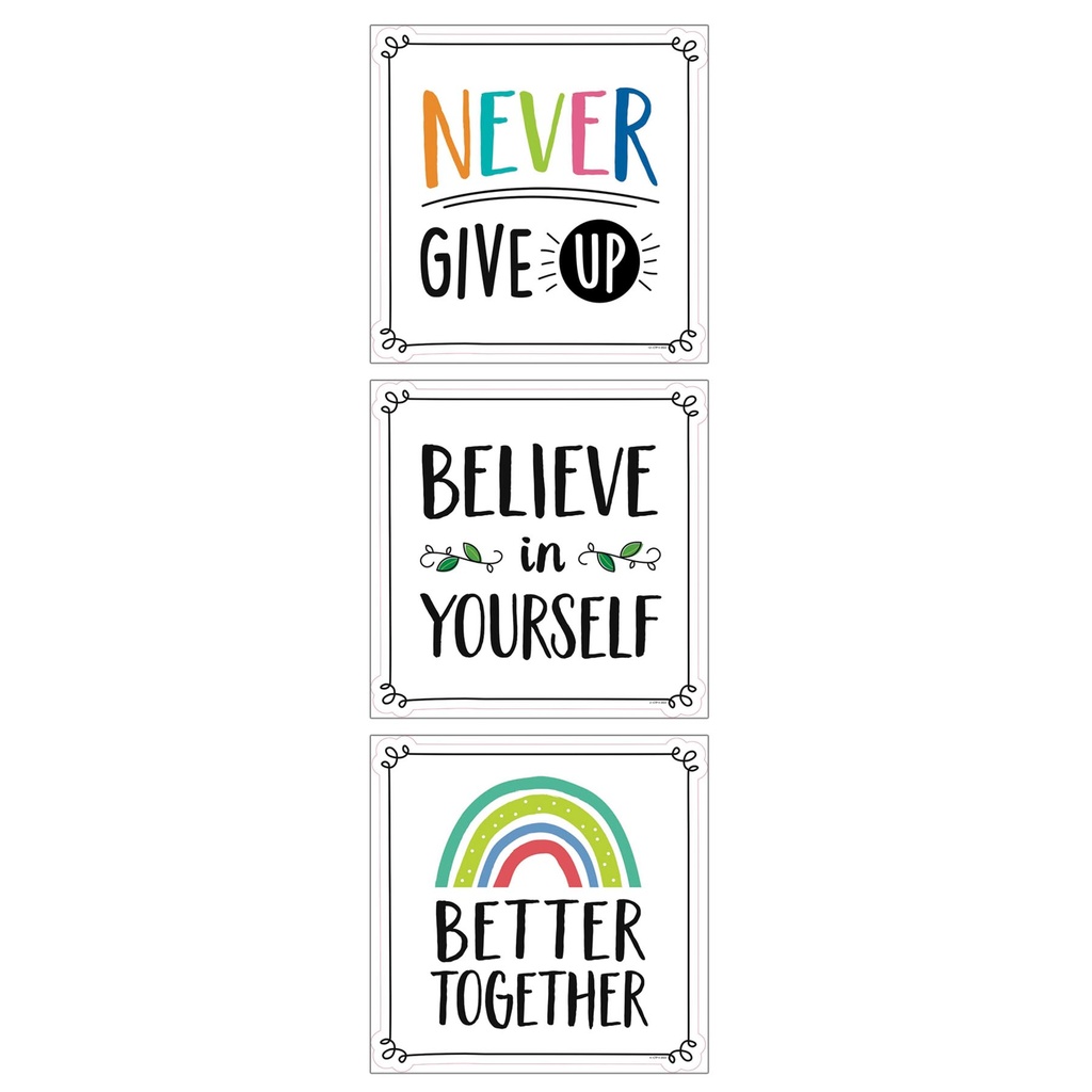 Positive Mindset 10" Designer Cut-Outs, Pack of 12