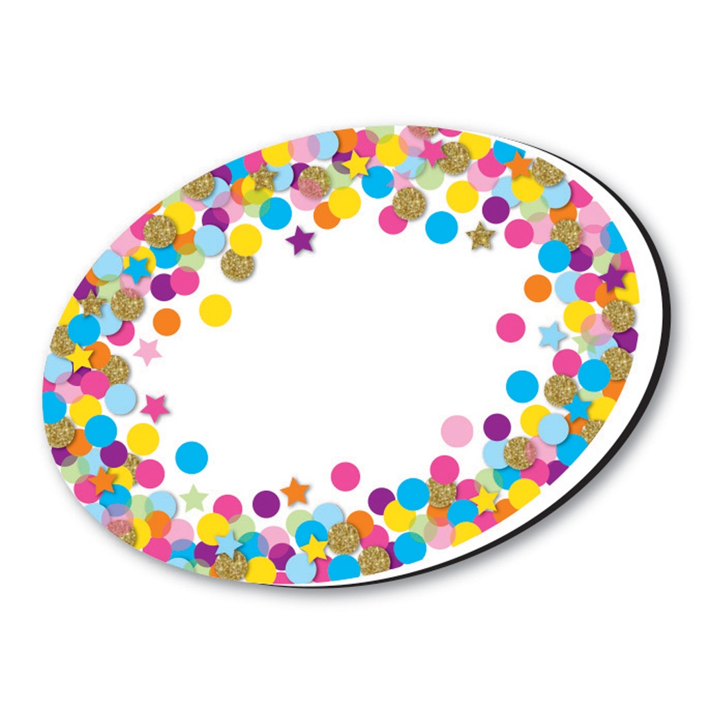 Oval Confetti Magnetic Whiteboard Erasers 6ct