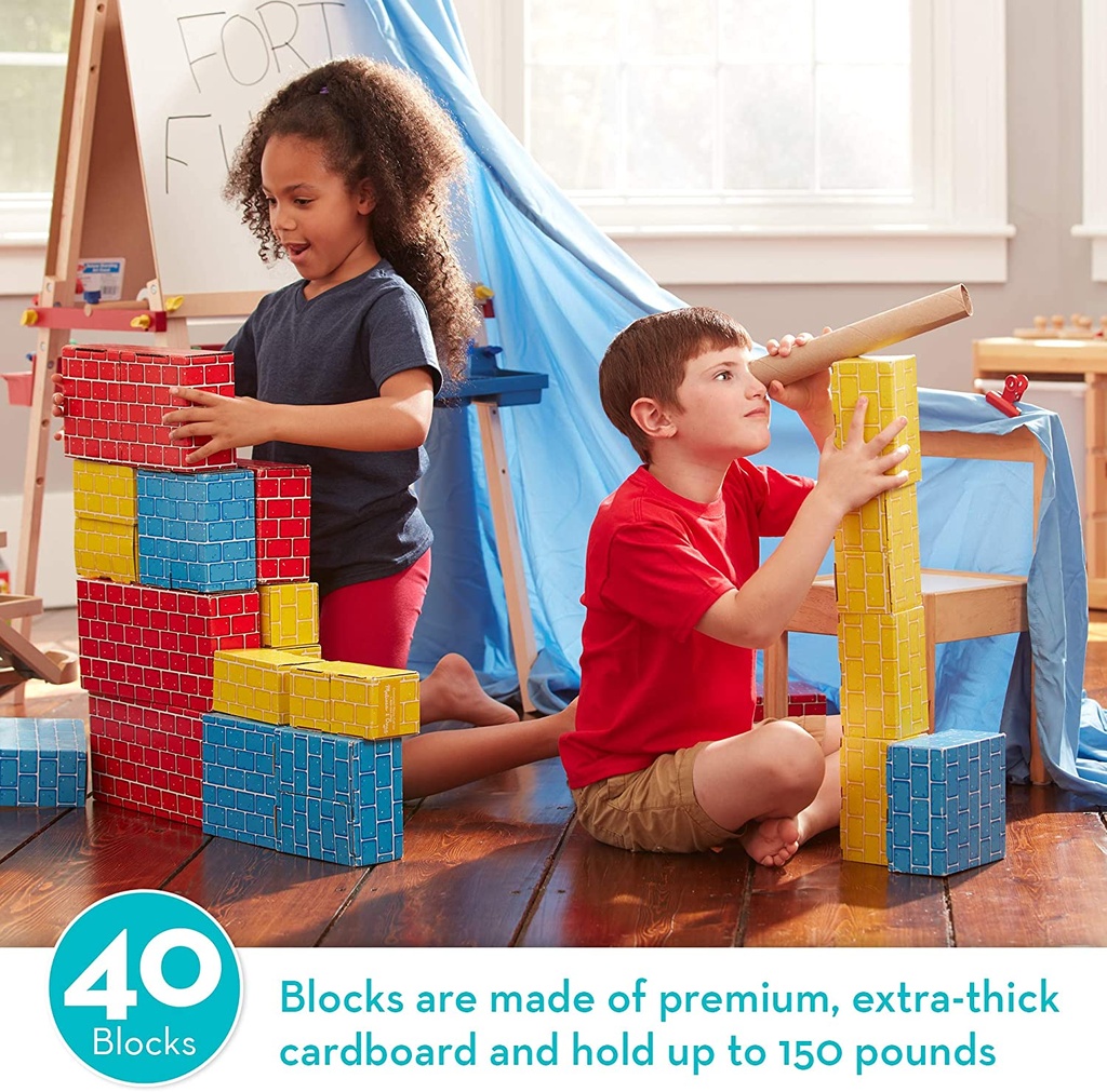 40ct Deluxe Jumbo Cardboard Block Set