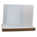 Two Sided 1/2" Graph 11" x 16 Dry Erase Boards Pack of 12