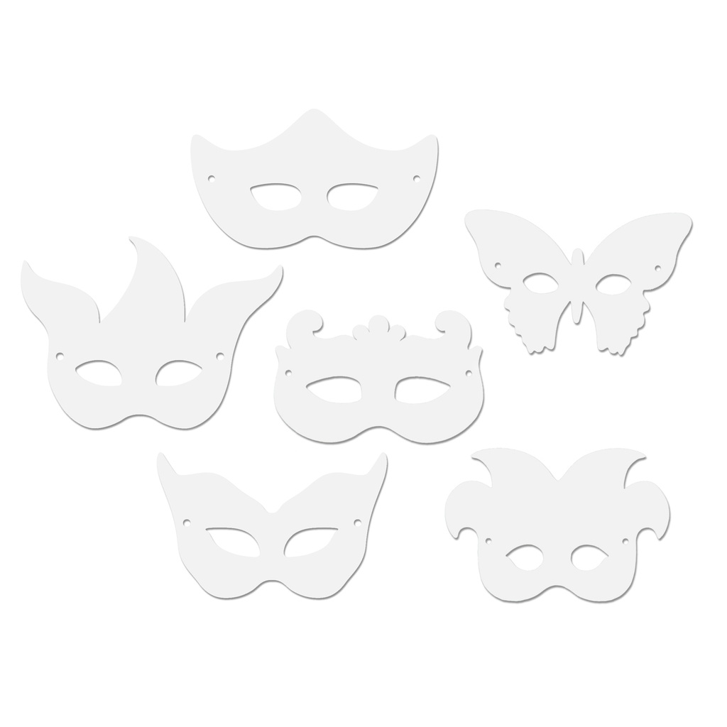 Assorted Mardi Gras Die-Cut Paper Masks 144ct