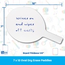 Oval 7" x 12" Dry Erase Answer Paddles Pack of 12