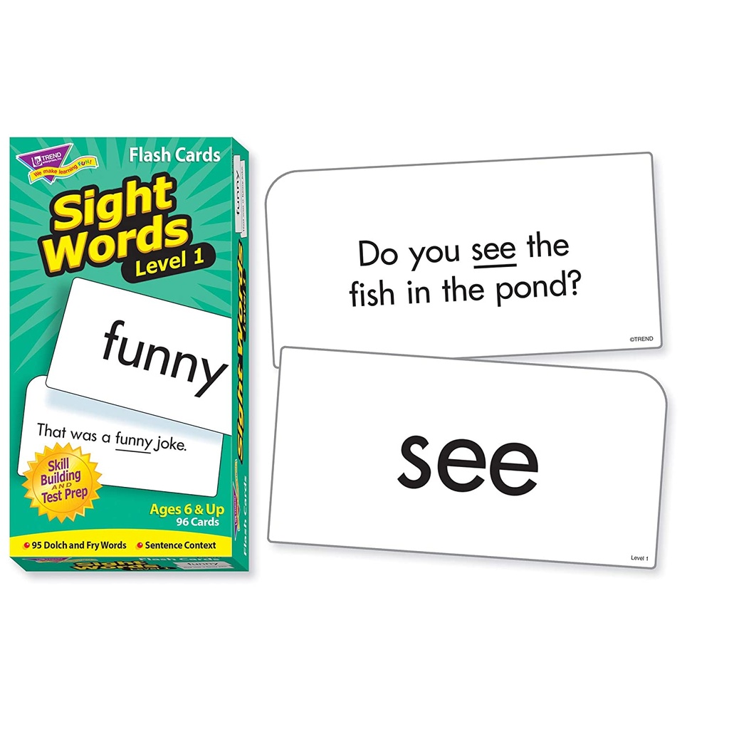 Level 1 Sight Words Skill Drill Flash Cards