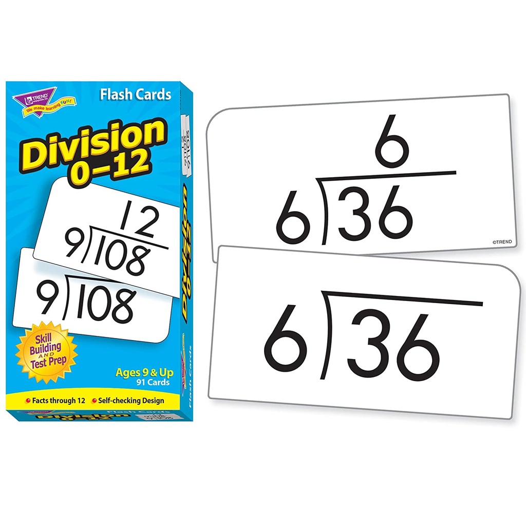 Division 0-12 Skill Drill Flash Cards