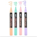 Bistro Chisel Tip Chalk Markers 4-Color Set: Blush Pink, Peppermint, Pastel Peach, Pale Violet