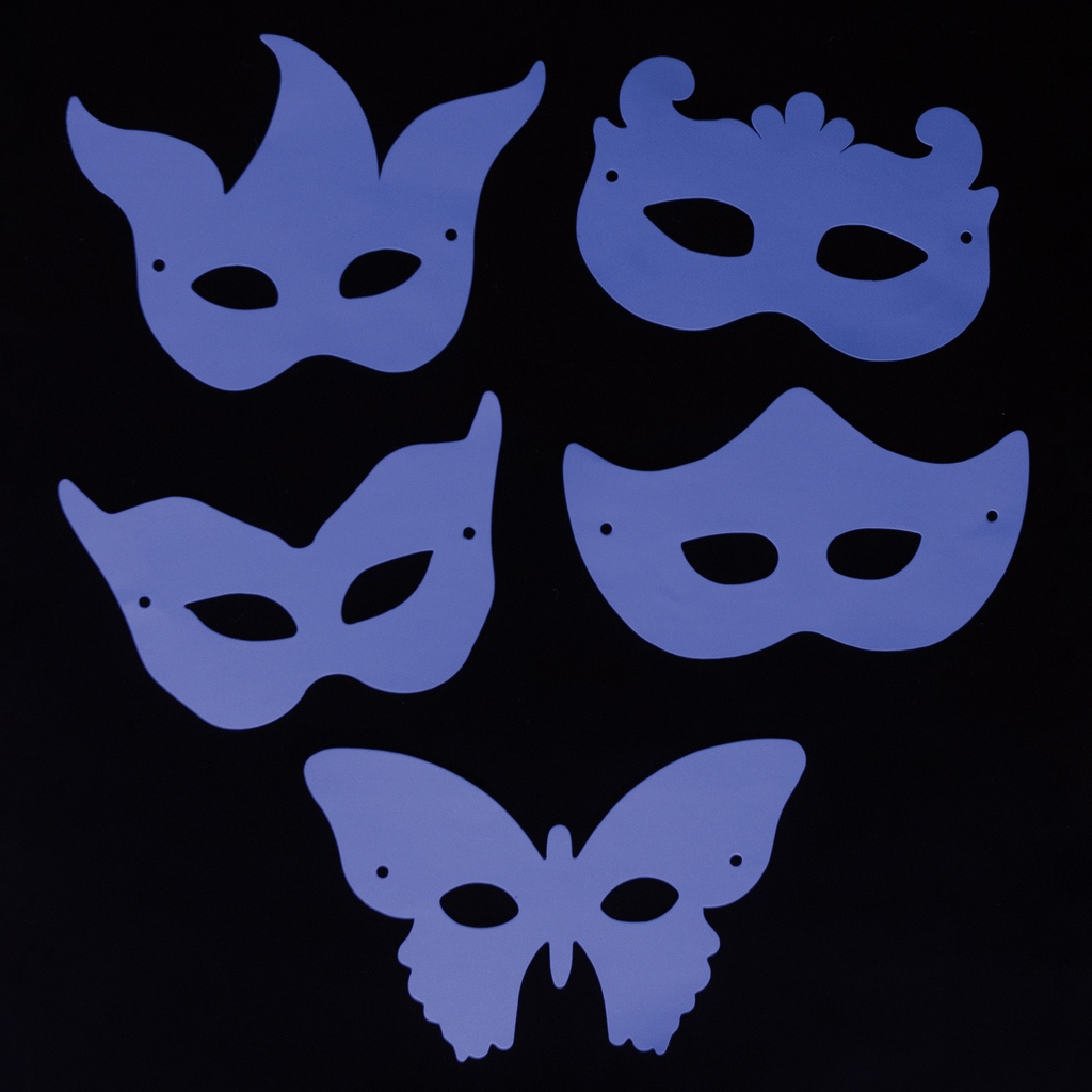 Assorted Mardi Gras Die-Cut Paper Masks 144ct