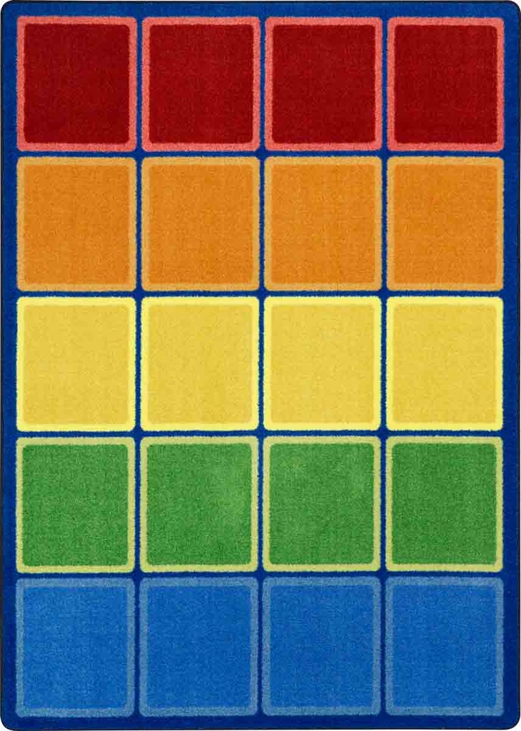 Rainbow Blocks Area Rug