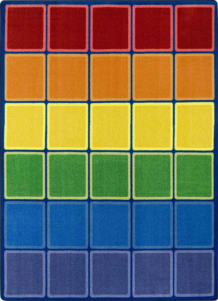 Rainbow Blocks Area Rug