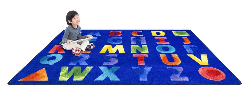 Watercolor Alphabet Area Rug